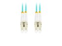 Patchcord światłowodowy Mm Lc/Upc-Lc/Upc Duplex 3.0mm 3m Aqua