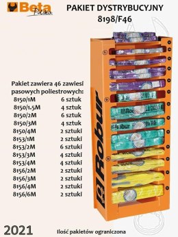 BETA ZAWIESIA PASOWE Z EKSPOZYTOREM 46szt. /ROBUR