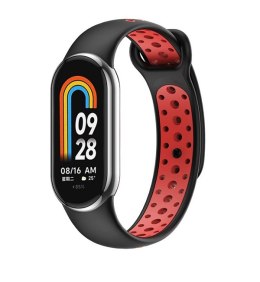 Beline pasek Mi Band 10/9/8 design czarno-czerwony /black-red