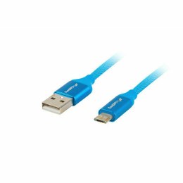 Kabel USB do micro USB Lanberg CA-USBM-20CU-0010-BL Niebieski 1 m (1 Sztuk)