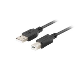 Kabel USB A na USB B Lanberg CA-USBA-15CU-0010-BK Czarny 1 m