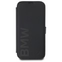 BMW BMBKP16X23RMRLK iPhone 16 Pro Max 6.9" czarny/black bookcase Signature Leather Wordmark