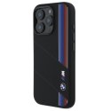 BMW BMHMP16X23SCUK iPhone 16 Pro Max 6.9" czarny/black hardcase Silicone Cut Tricolor Lines MagSafe