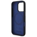 BMW BMHMP16X23SHEB iPhone 16 Pro Max 6.9" czarny/black hardcase Silicone Hexagon Blue Line MagSafe