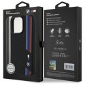 BMW BMHMP16L23SCUK iPhone 16 Pro 6.3" czarny/black hardcase Silicone Cut Tricolor Lines MagSafe