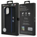 BMW BMHMP16S23SHEB iPhone 16 6.1" czarny/black hardcase Silicone Hexagon Blue Line MagSafe