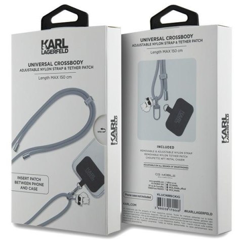 Karl Lagerfeld KLUCNMSCKIG UniversalCBDY Cord pasek szary/grey