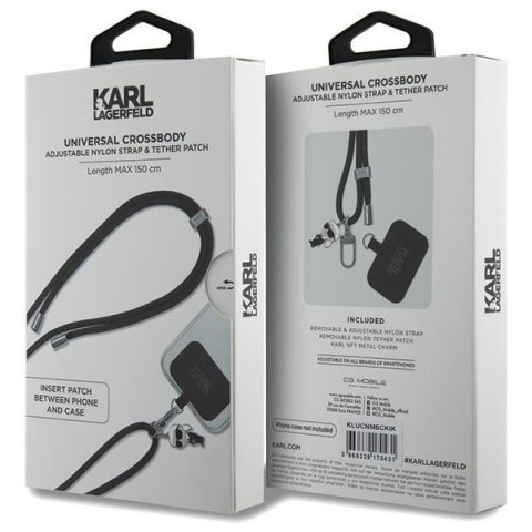 Karl Lagerfeld KLUCNMSCKIK UniversalCBDY Cord pasek czarny/black