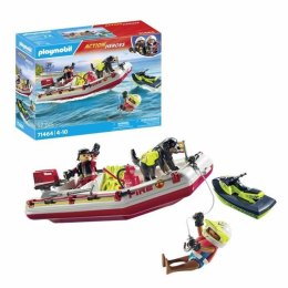 Playset Playmobil Action Heroes - Fireboat and Water Scooter 71464 52 Części