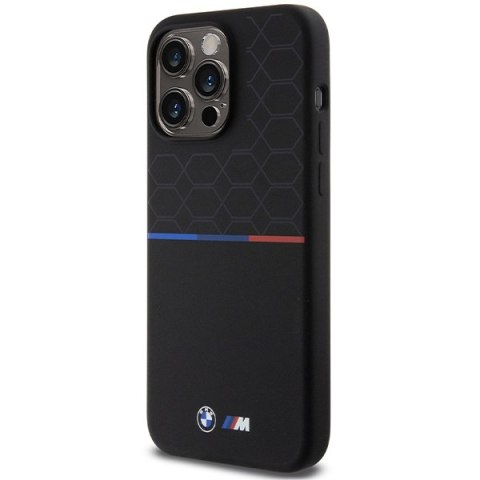 BMW BMHMP15X22SMPK iPhone 15 Pro Max6.7" czarny/black hardcase M Silicone Pattern MagSafe