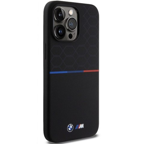 BMW BMHMP15X22SMPK iPhone 15 Pro Max6.7" czarny/black hardcase M Silicone Pattern MagSafe