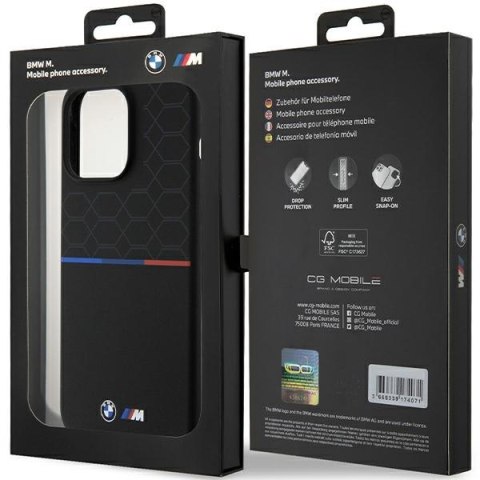 BMW BMHMP15X22SMPK iPhone 15 Pro Max6.7" czarny/black hardcase M Silicone Pattern MagSafe