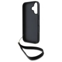 DKNY DKHCP16SPBSWSK iPhone 16 6.1" czarny/black hardcase Wrist Strap Stock Logo