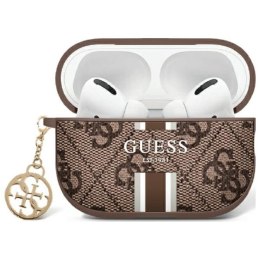 Guess GUA2P4RPSW AirPods 1/2 cover brązowy/brown 4G Printed Stripes Charm