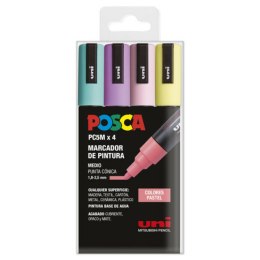 Marker farby akrylowe POSCA PC-5M Ciasto 1,8-2,5 mm 4 Sztuk