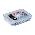 Prostokątne pudełko na lunch z pokrywką Pyrex Cook & Freeze 22,5 x 17,5 x 6,5 cm 1,5 L Przezroczysty Silikon Szkło (6 Sztuk)