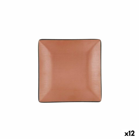 Płaski Talerz Bidasoa Gio Brązowy Plastikowy 18 x 18 cm (12 Sztuk)