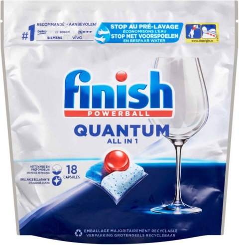 Finish Quantum All in 1 Tabletki do Zmywarki 18 szt.