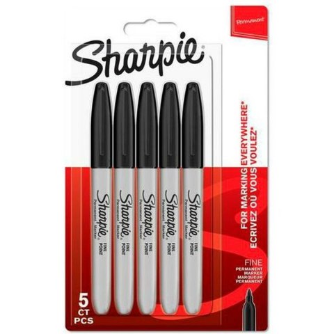 Marker permanentny Sharpie Czarny 5 Sztuk