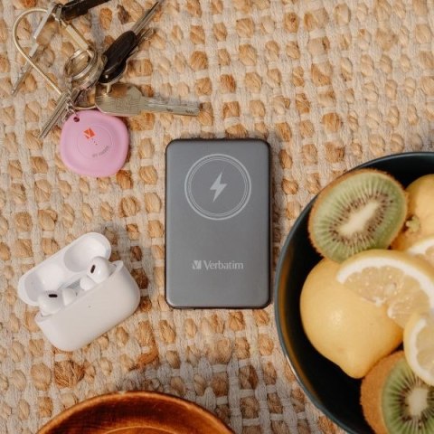Verbatim Powerbank indukcyjny `n` Go 15W5000mAh Wireless Magnetic czarny/black 32240