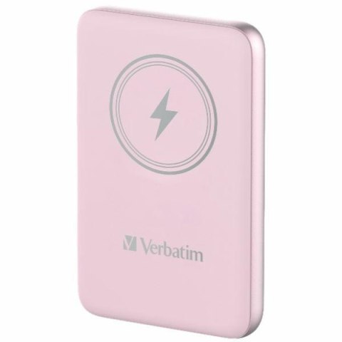 Verbatim Powerbank indukcyjny `n` Go 15W5000mAh Wireless Magnetic różowy/pink 32243