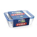 Hermetyczne pudełko na lunch Pyrex Pure Glass Przezroczysty Szkło (2,6 L) (4 Sztuk)