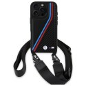 BMW BMHCP16X23PSVTK iPhone 16 Pro Max 6.9" czarny/black hardcase M Edition Carbon Tricolor Lines & Strap