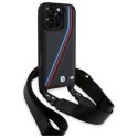 BMW BMHCP16X23PSVTK iPhone 16 Pro Max 6.9" czarny/black hardcase M Edition Carbon Tricolor Lines & Strap