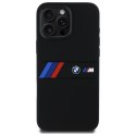 BMW BMHMP16X23SAXK iPhone 16 Pro Max 6.9" czarny/black hardcase Silicone Middle Stripe MagSafe