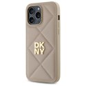 DKNY DKHCP14XPQDSLE iPhone 14 Pro Max 6.7" beżowy/beige Quilted Stack Logo