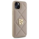 DKNY DKHCP15MPQDSLE iPhone 15 Plus 6.7" beżowy/beige Quilted Stack Logo