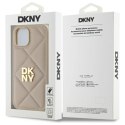 DKNY DKHCP15SPQDSLE iPhone 15 6.1" beżowy/beige Quilted Stack Logo