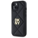 DKNY DKHCP15SPQDSLK iPhone 15 6.1" czarny/black Quilted Stack Logo