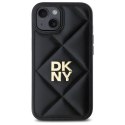 DKNY DKHCP15SPQDSLK iPhone 15 6.1" czarny/black Quilted Stack Logo