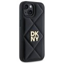 DKNY DKHCP15SPQDSLK iPhone 15 6.1" czarny/black Quilted Stack Logo