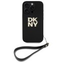 DKNY DKHCP16LPBSWSK iPhone 16 Pro 6.3" czarny/black hardcase Wrist Strap Stock Logo