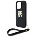 DKNY DKHCP16LPBSWSK iPhone 16 Pro 6.3" czarny/black hardcase Wrist Strap Stock Logo