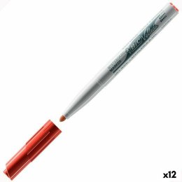 Marker/mazak Bic Velleda 1741 Biała tablica Czerwony (12 Sztuk)