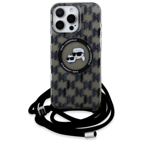 Karl Lagerfeld KLHMP16XHCKCKLCK iPhone 16 Pro Max 6.9" czarny/black hardcase IML Crossbody Monogram Karl & Choupette Head MagS