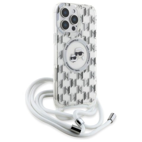 Karl Lagerfeld KLHMP16XHCKCKLCT iPhone 16 Pro Max 6.9" transparent hardcase IML Crossbody Monogram Karl & Choupette Head MagSa