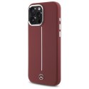 Mercedes MEHMP16X23SUMSR iPhone 16 Pro Max 6.9" czerwony/red hardcase Silicone White Stripe MagSafe