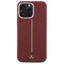 Mercedes MEHMP16X23SUMSR iPhone 16 Pro Max 6.9" czerwony/red hardcase Silicone White Stripe MagSafe