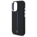 Mercedes MEHMP16S23SUMBK iPhone 16 6.1" czarny/black hardcase Silicone Blue Stripe MagSafe