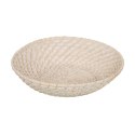 Dekoracja na Stół Biały Bambus Rattan 35 x 35 x 8 cm (2 Sztuk)