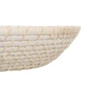 Dekoracja na Stół Biały Bambus Rattan 35 x 35 x 8 cm (2 Sztuk)