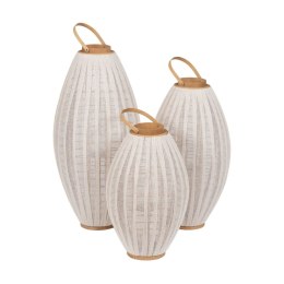 Lampa Beżowy Naturalny Bambus Szkło 36 x 36 x 56 cm