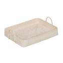 Taca Biały Bambus Rattan 45 x 34 x 13 cm (2 Sztuk)