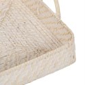 Taca Biały Bambus Rattan 45 x 34 x 13 cm (2 Sztuk)