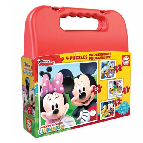 Zestaw 4 Puzzli Disney Mickey Mouse Progressive Educa 4 Części 40 Części (12-16-20-25 pcs)