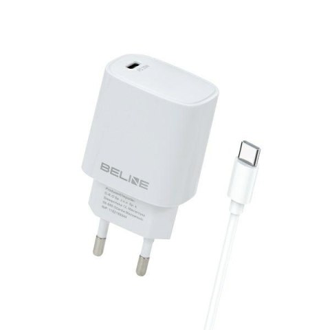 Beline Ład. siec. 1x USB-C 20W + kabelUSB-C biała /white PD 3.0 BLNCW20C